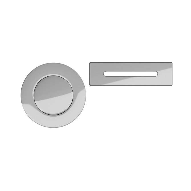 Chrome-plated bathtub set - click clack plug with bezel